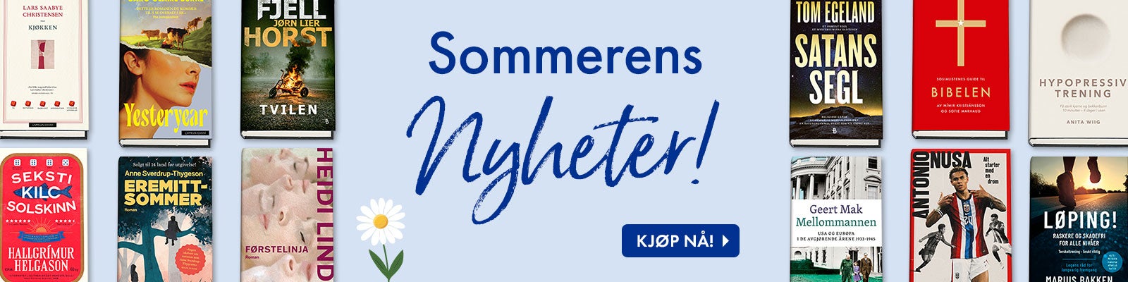 Nyheter og bestselgende bøker.