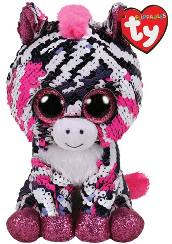 Bamse Ty Zoey Rosa Glitter Zebra Regular
