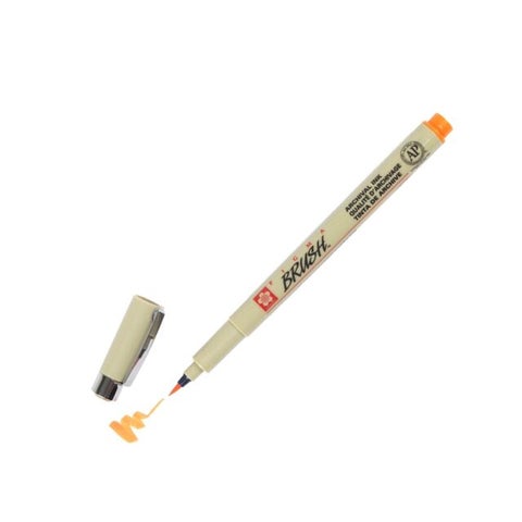 Sakura Pigma tusj med penselspiss #5 orange