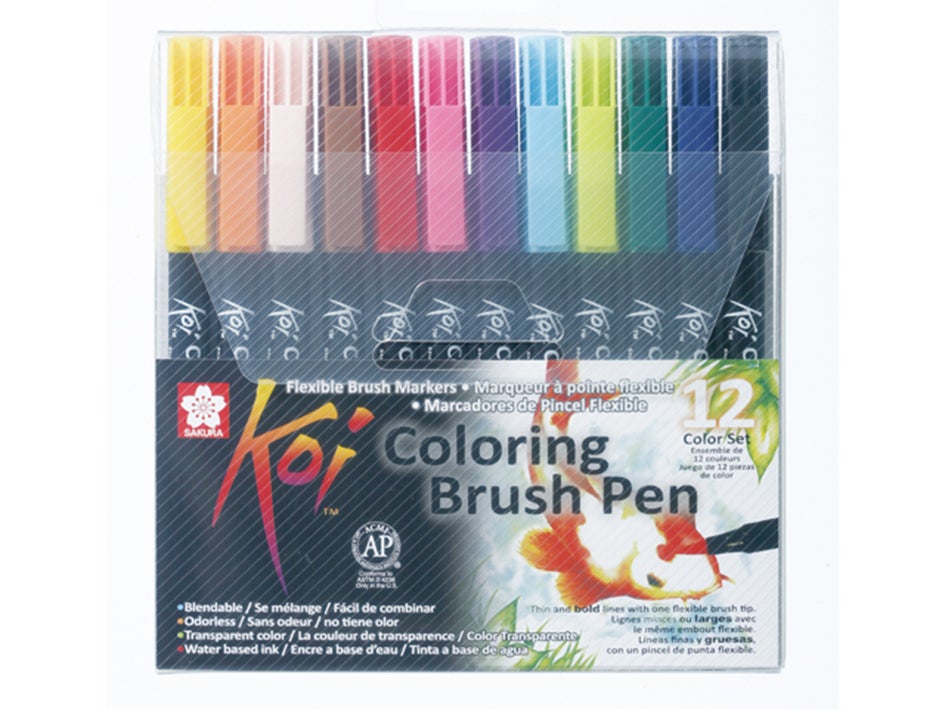 Sakura KOI coloring brush penn sett 12 farger