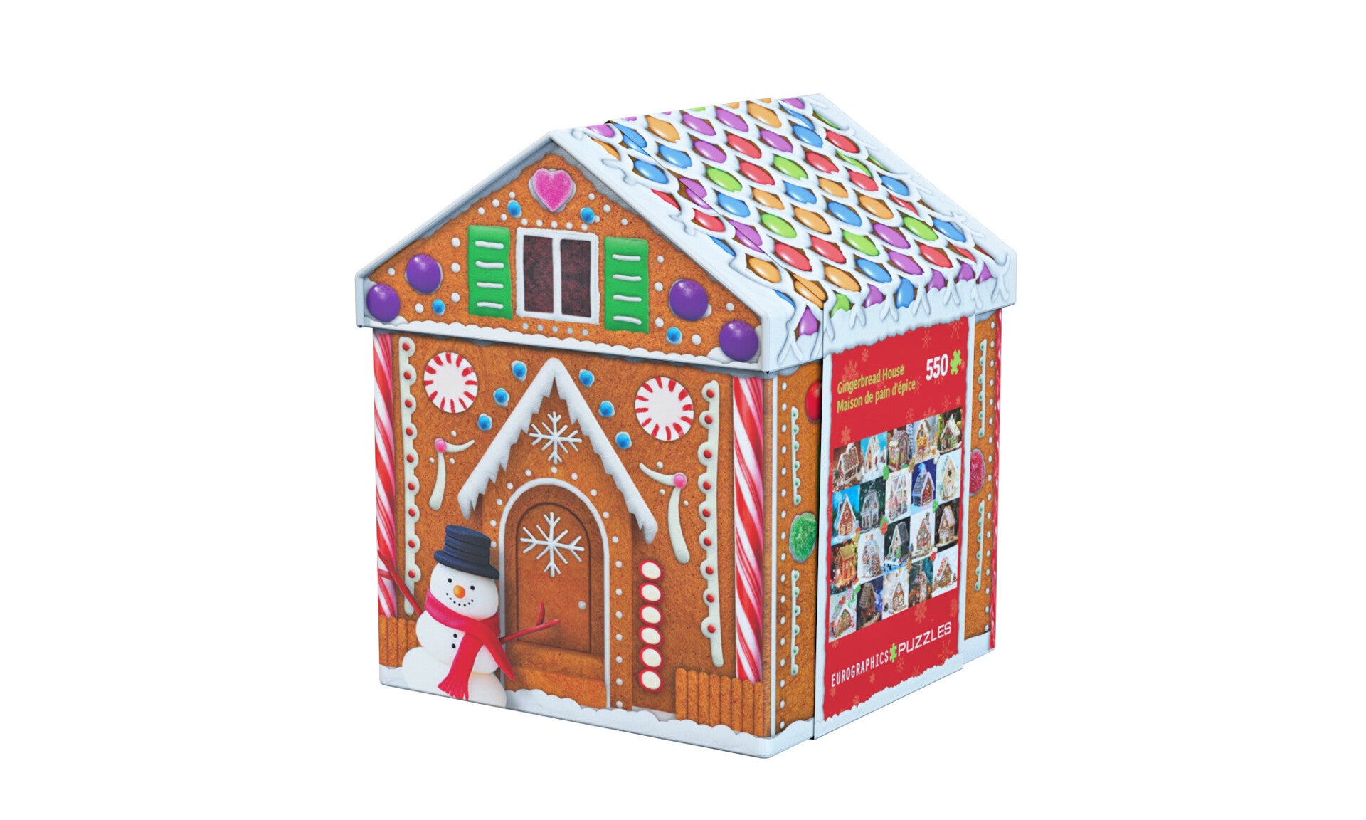 Puslespill 550 Pepperkakehus Tinnboks