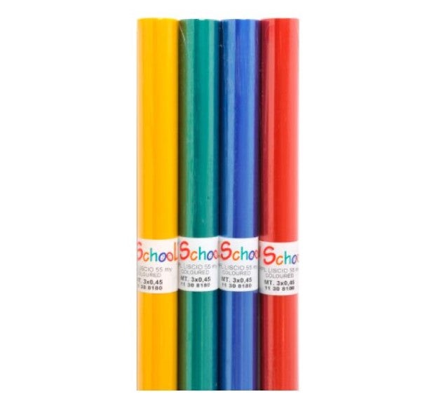 Bokbind Plast Ass Farger - 3mx45cm
