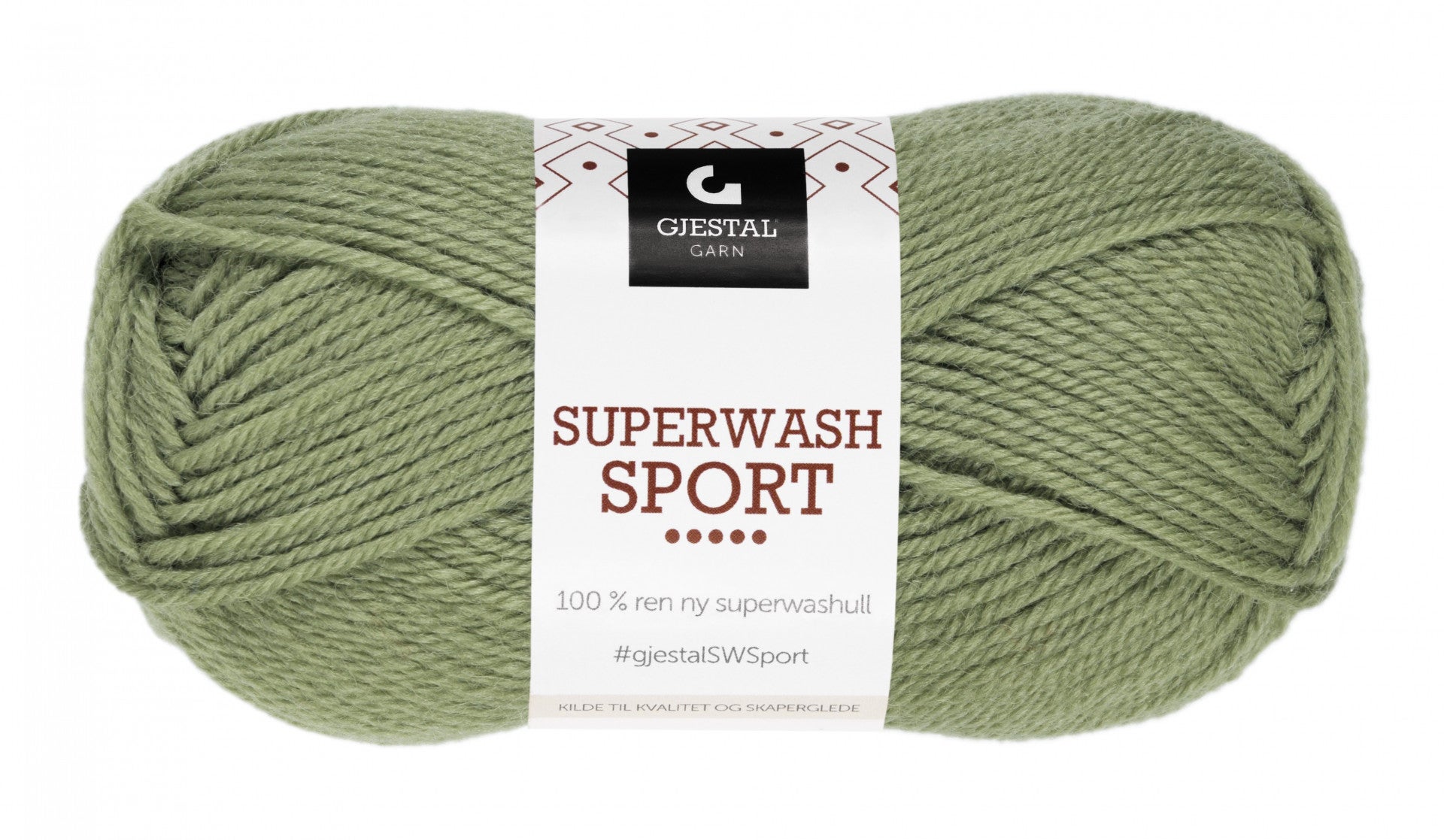 Garn Gjestal Superwash Sport 50g Mosegrønn