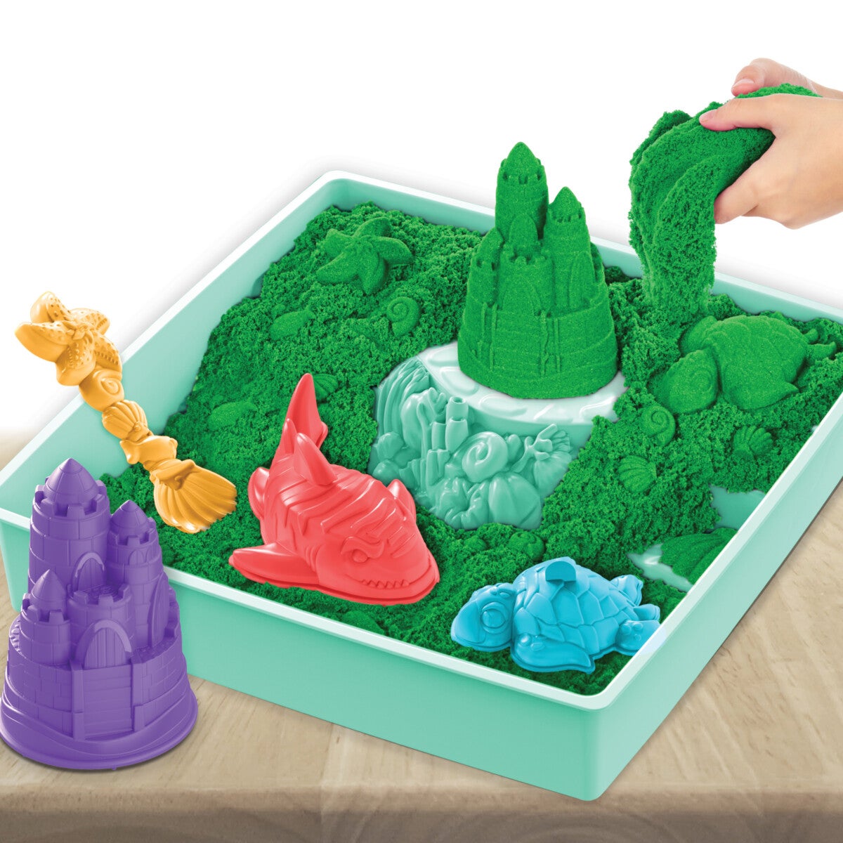 Kinetic Sand Sandbox Set Green