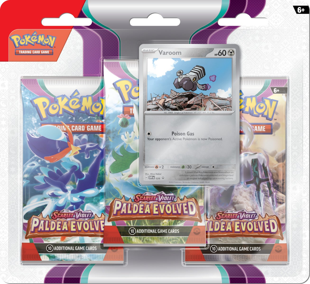 Pokemon SV2 Paldea Evolved Blister 3pk - Scarlet & Violet