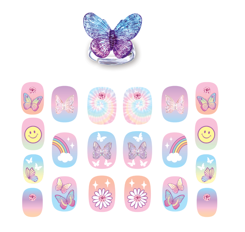 Pop Glitz Neglesett m/ring