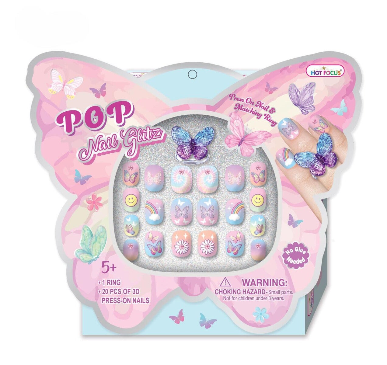 Pop Glitz Neglesett m/ring