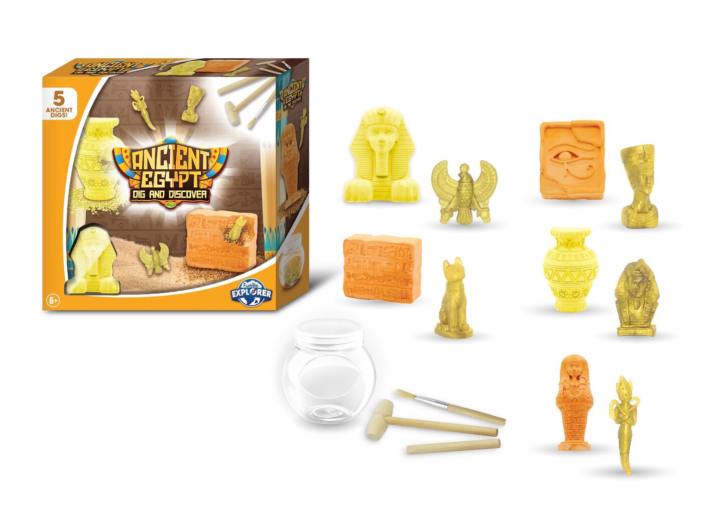 Grav Ut Sett i Eske Egypt