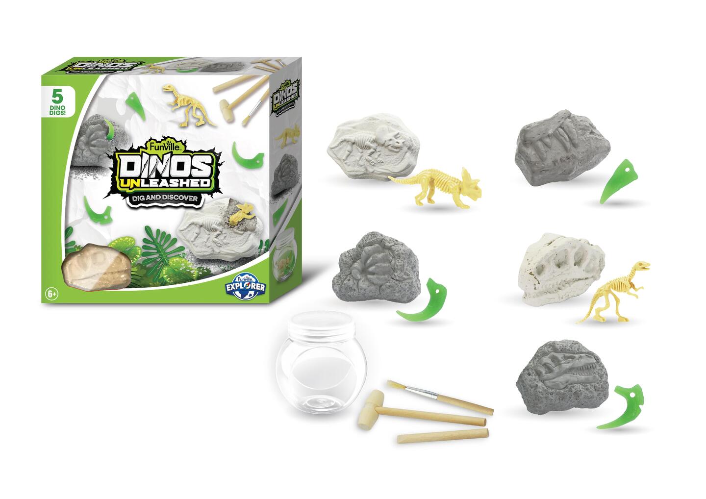 Grav Ut Sett i Eske Dinosaur