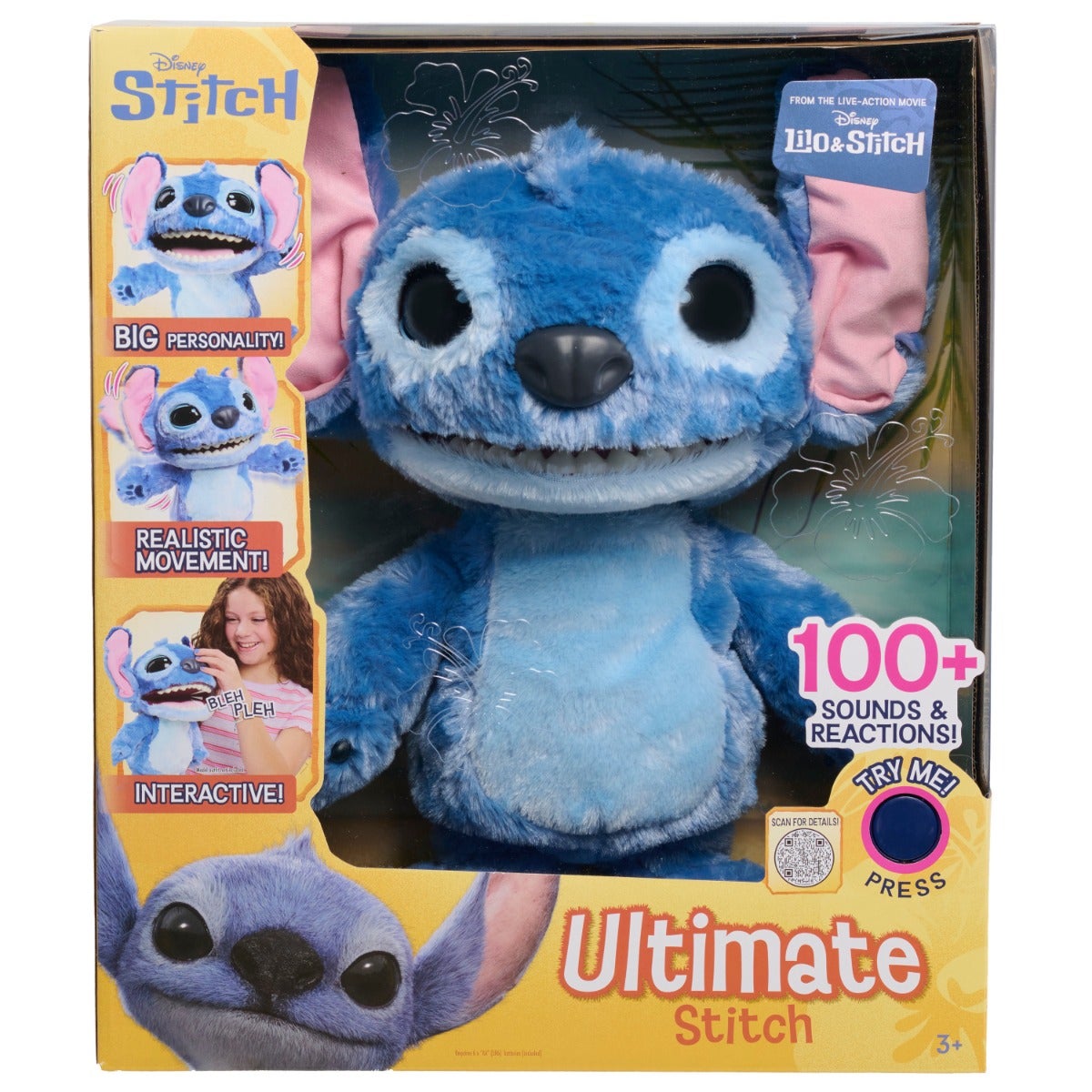 Plysj Disney Stitch Feature 34 cm