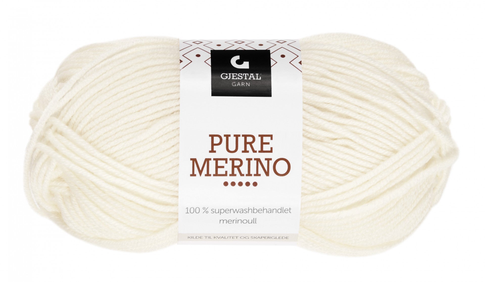 Garn Gjestal Pure Merino 50g Natur