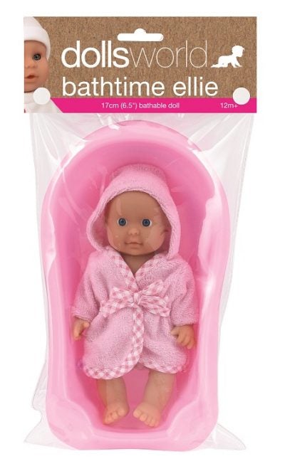 Dukke Ellie Badedukke I Badekar 18cm