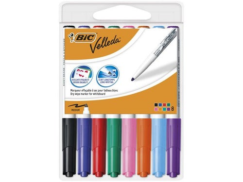 Whiteboardpenn BIC Velleda 1741 ass (8)