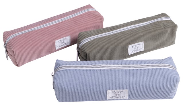 Pennal kordfløyel ass. farger