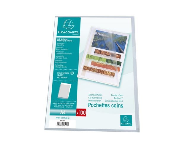 Plastomslag Exacompta A4 120my klar(100)