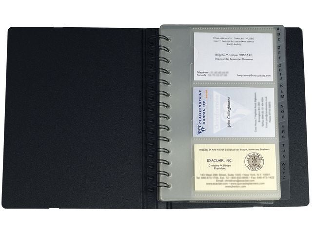 Visittkortmappe Exacompta for 120 kort