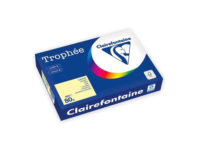 Kopipapir Trophee A4 80g gul (500)