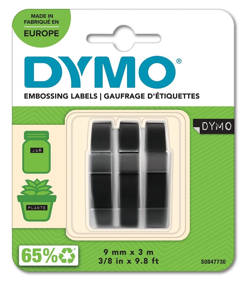 Tape Dymo Embosser 9Mm X 3M Sort