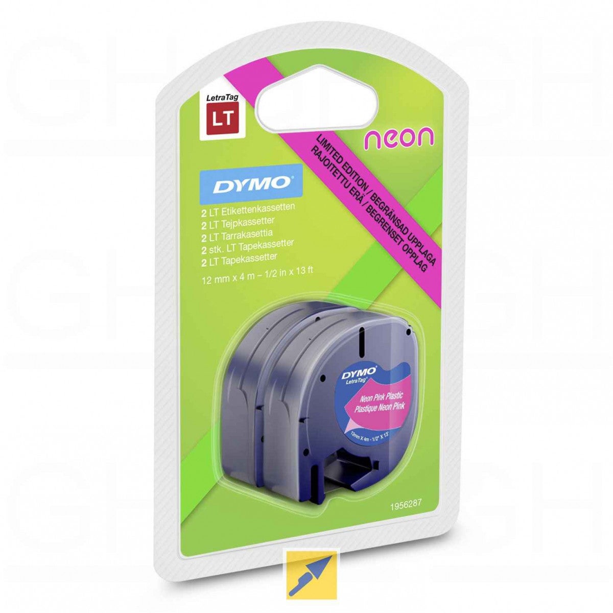Dymo Letratag Neon Tape 2Pk