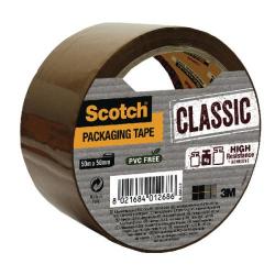 Pakketape Scotch 50mmx50m Classic brun