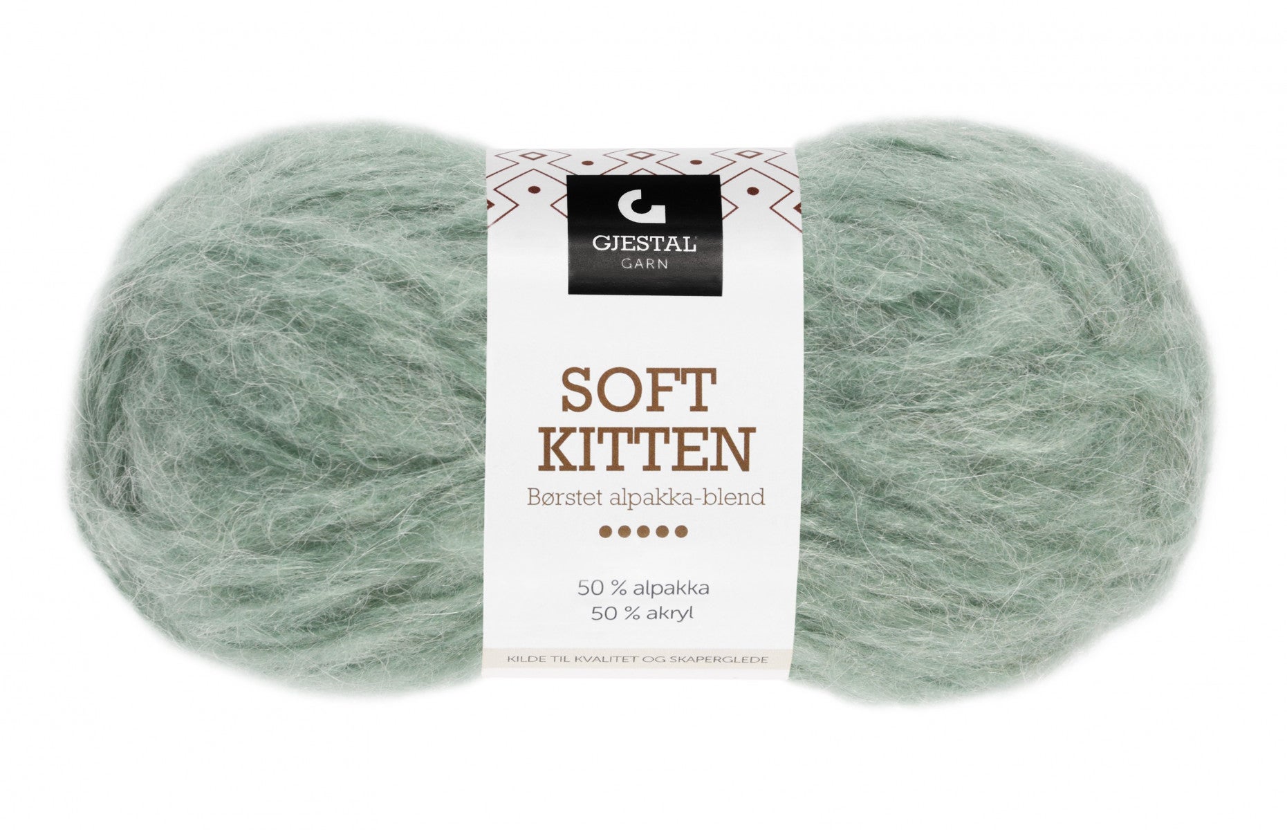 Garn Gjestal Soft Kitten 50g Dusgrønn melert