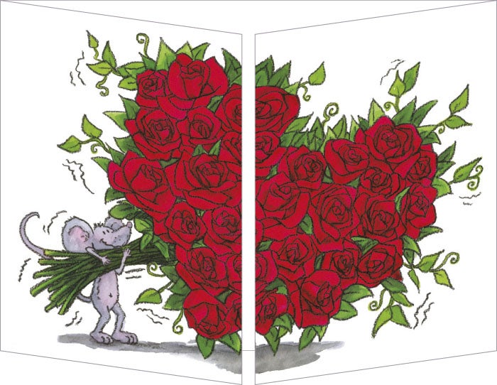 Klaffekort Mus og Roser