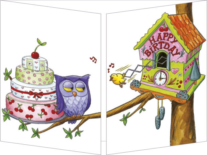 Klaffekort Ugle og gjøkur