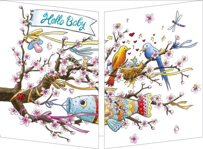 Klaffekort Hello Baby