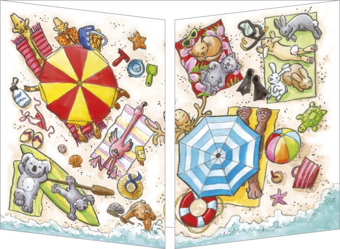 Klaffekort Strandliv