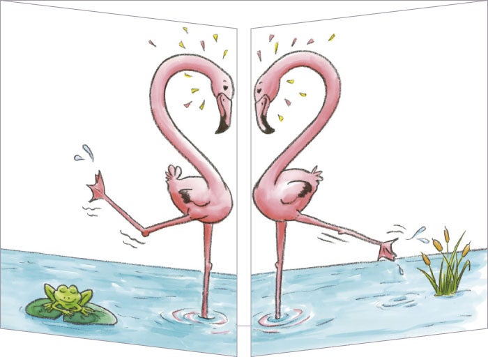 Klaffekort Rosa flamingoer