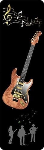 Bokmerke Bug Art gitar - 5x17cm