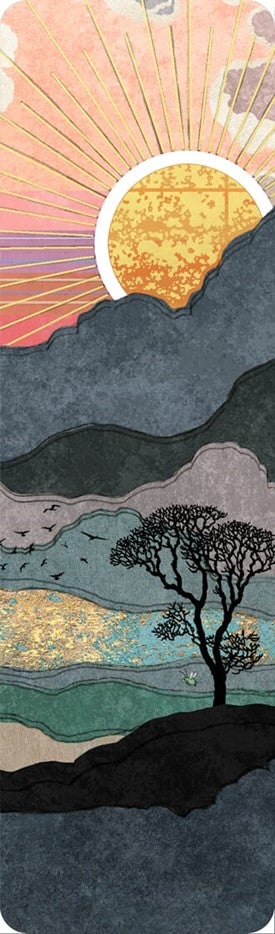 Bokmerke Bug Art Scenic solnedgang - 5x17cm