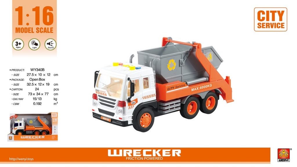 Wenyi  Container Bil m/lyd og lys (32Cm)