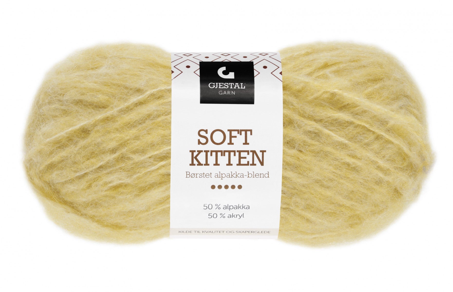 Garn Gjestal Soft Kitten 50g Gul