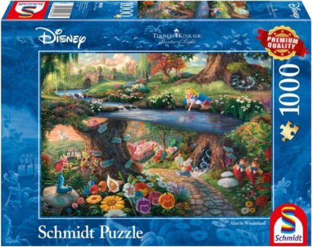 Disney - Alice in Wonderland by Thomas Kinkade 1000 Piece Schmidt Puzzle - 1000 Piece Schmidt Puzzle