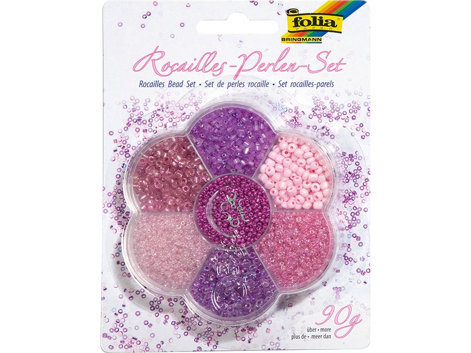 Perlesett Små Lys Rosa Lilla