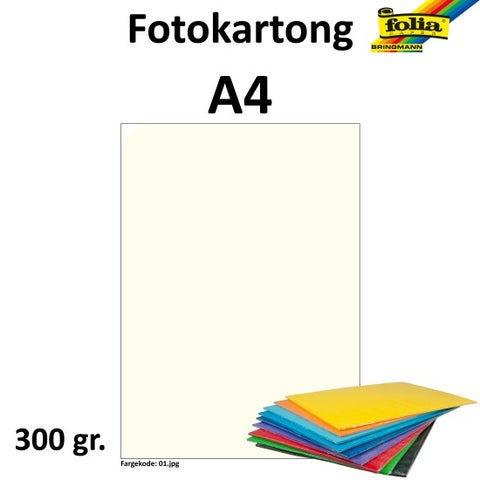 Fotokartong A4 300G Perlehvit