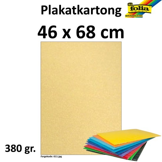 Plakatkartong 380G 48X68cm Gull