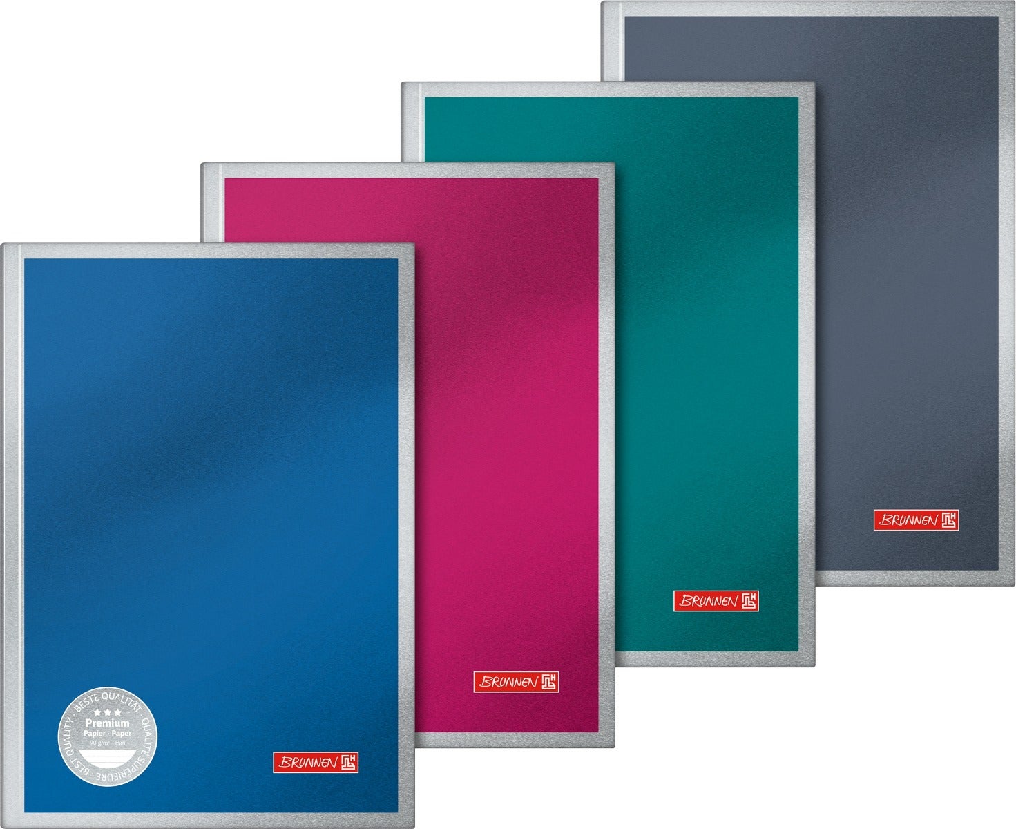 Notatbok brunnen A5 linjert ass farger