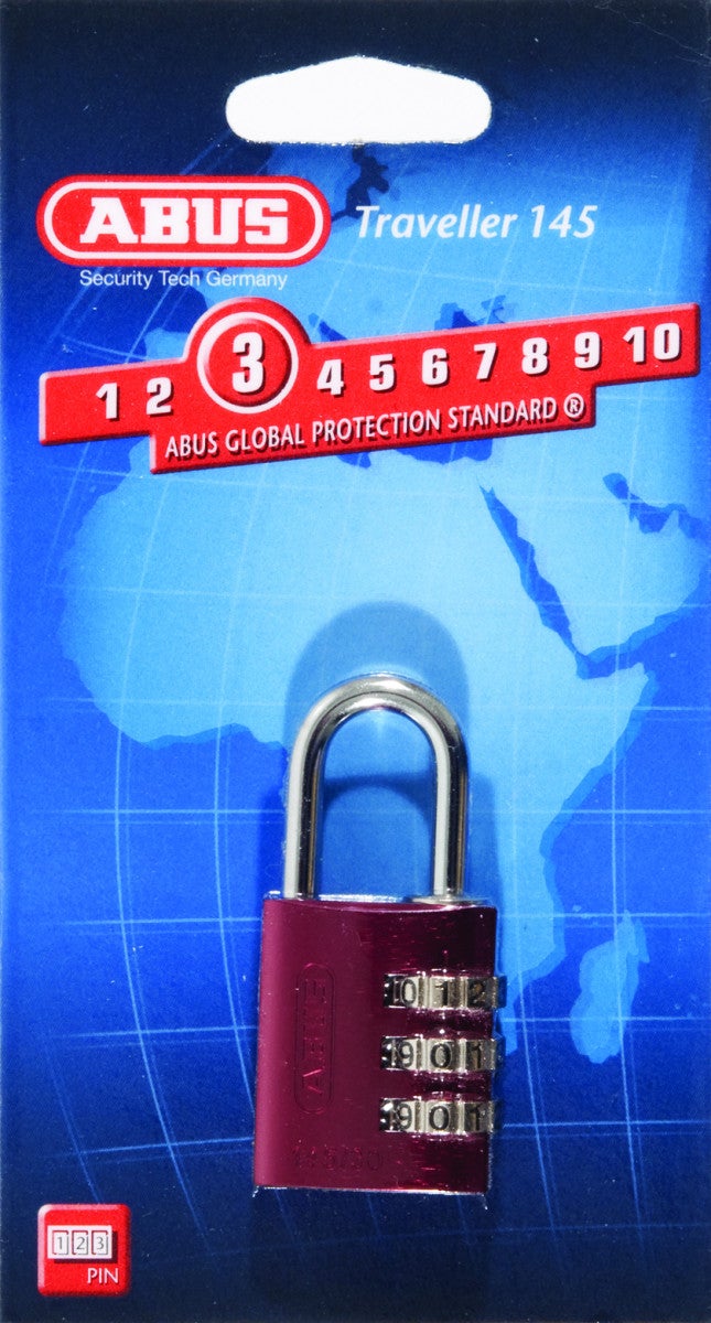 Hengelås Abus 145/30 C kodelås rød