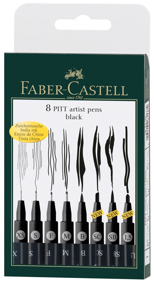 Tegnesett Faber Pitt Mix Penn 8 Stk