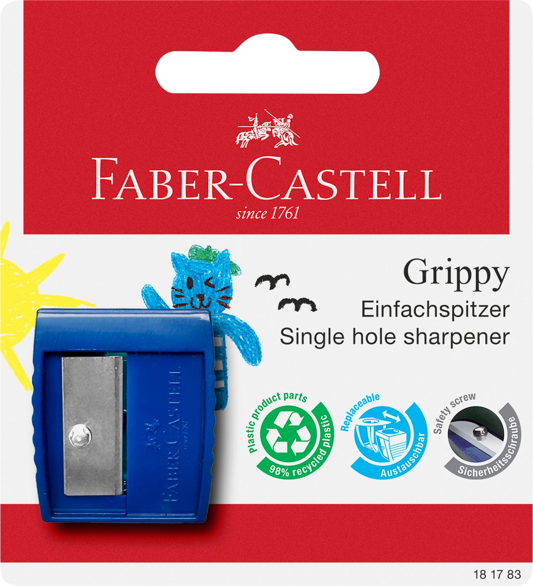 Blyantspisser Grippy Blyant XXL Blå