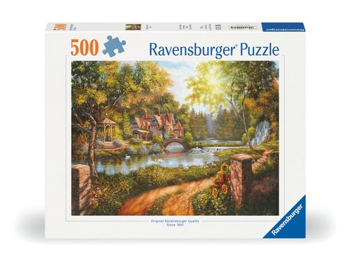 Puslespill 500 Hytte Ved Elven Ravensburger