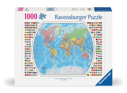Puslespill 1000 Politisk Verdenskart Ravensburger