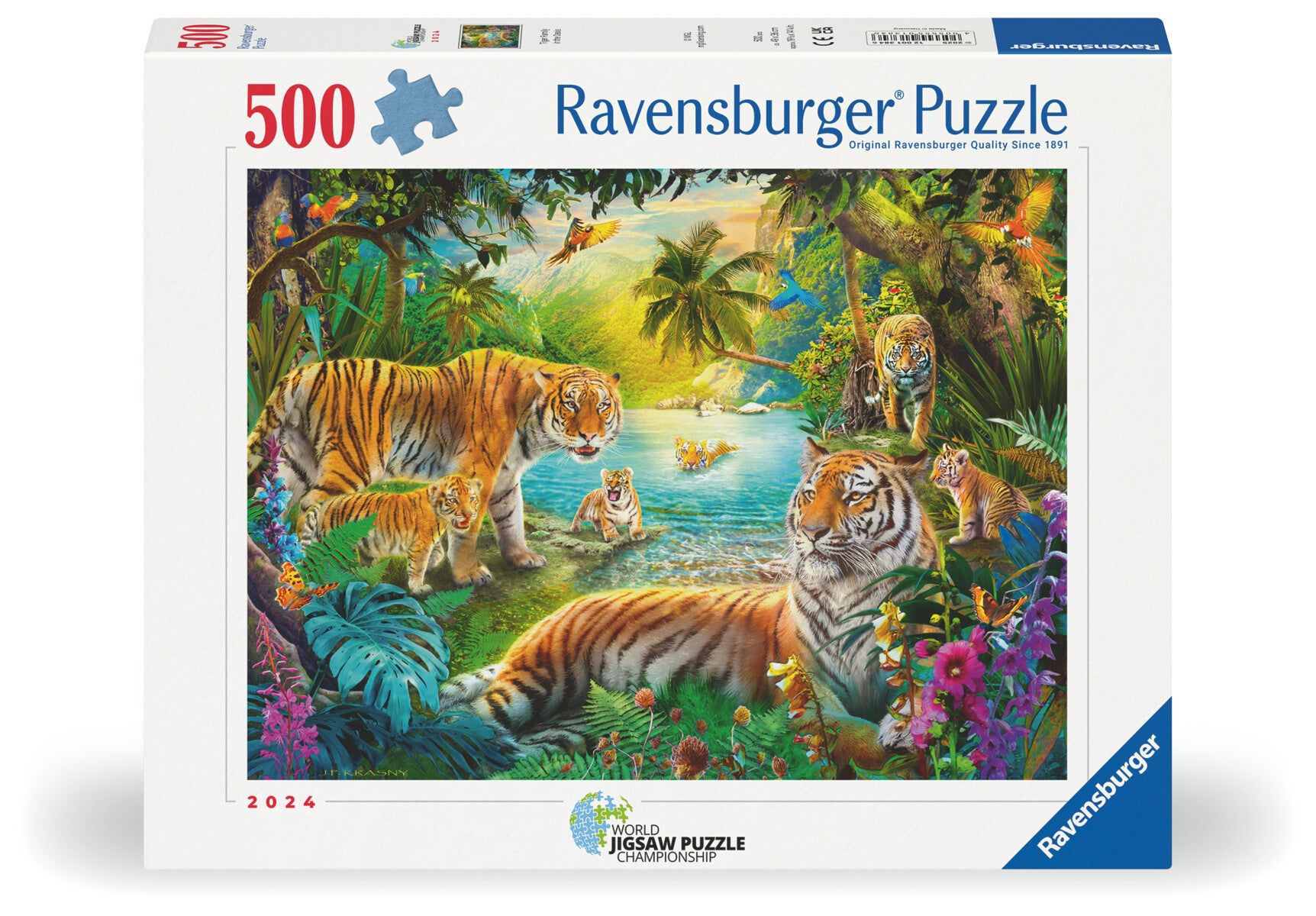 Puslespill 500 Tigerfamilie Ravensburger