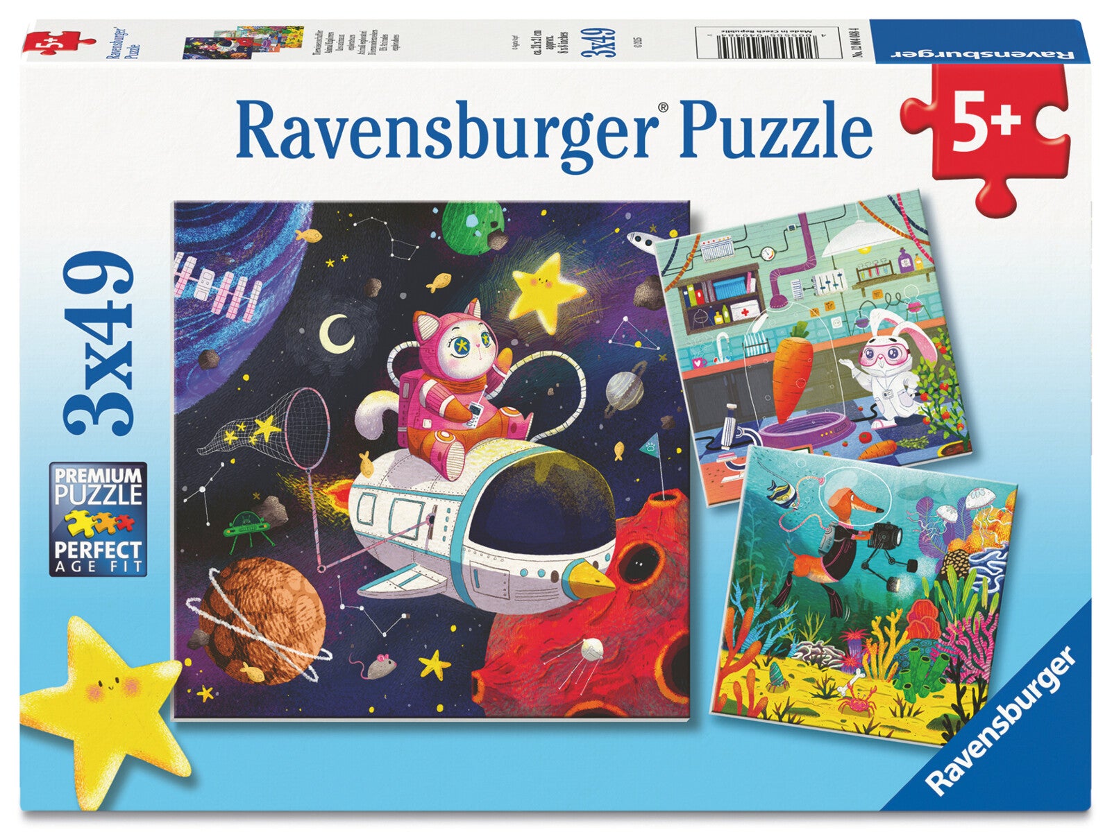 Puslespill 3x49 Barn i Vitenskap Ravensburger