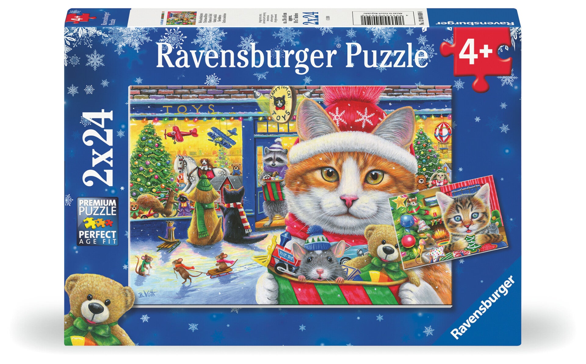 Puslespill 2X24 Julekattunger Ravensburger