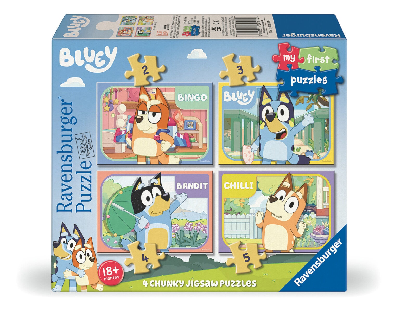 Puslespill 2 3 4 5 Bluey Ravensburger