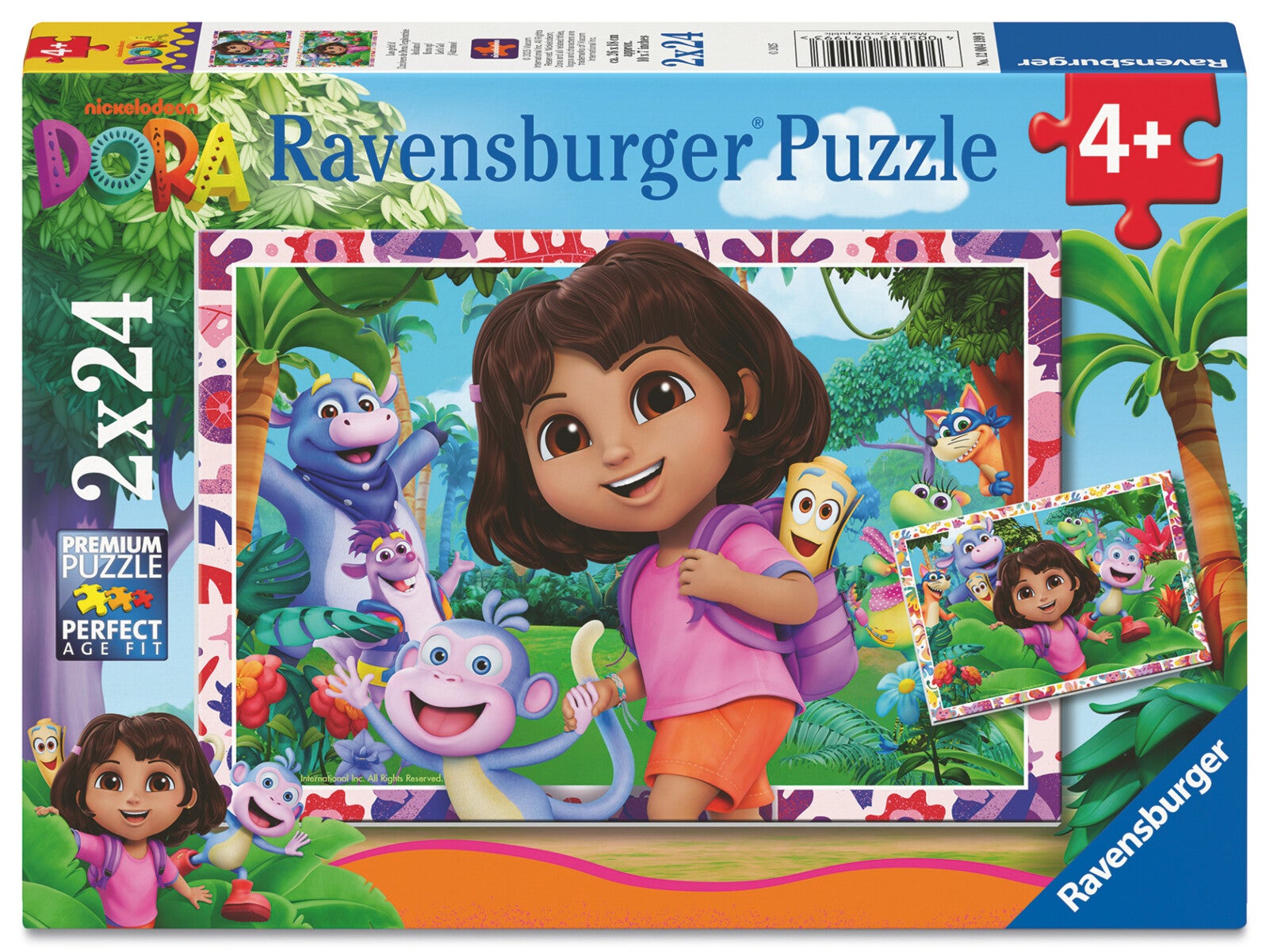 Puslespill 2x24 Dora Utforskeren Ravensburger