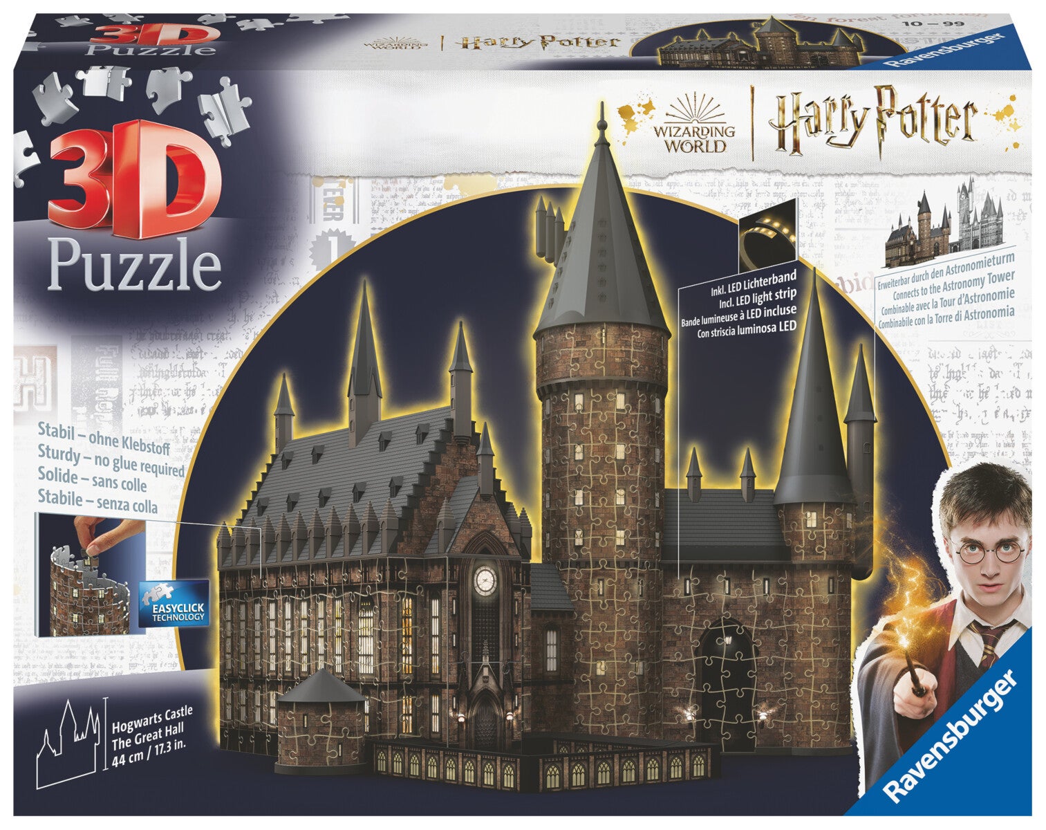 Puslespill 3D 540 Galtvort slott m/lys Ravensburger